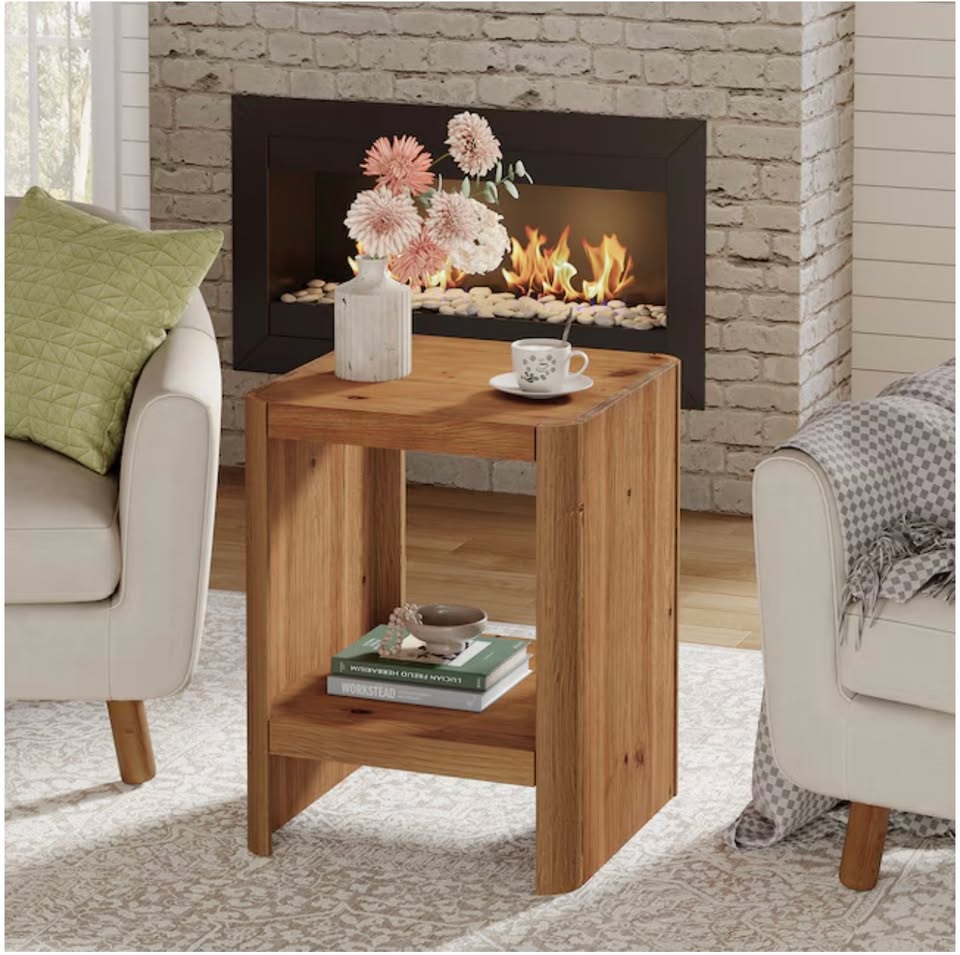 Tribesigns Solid Wood 2-Tier Side / End Table — thumbnail 2